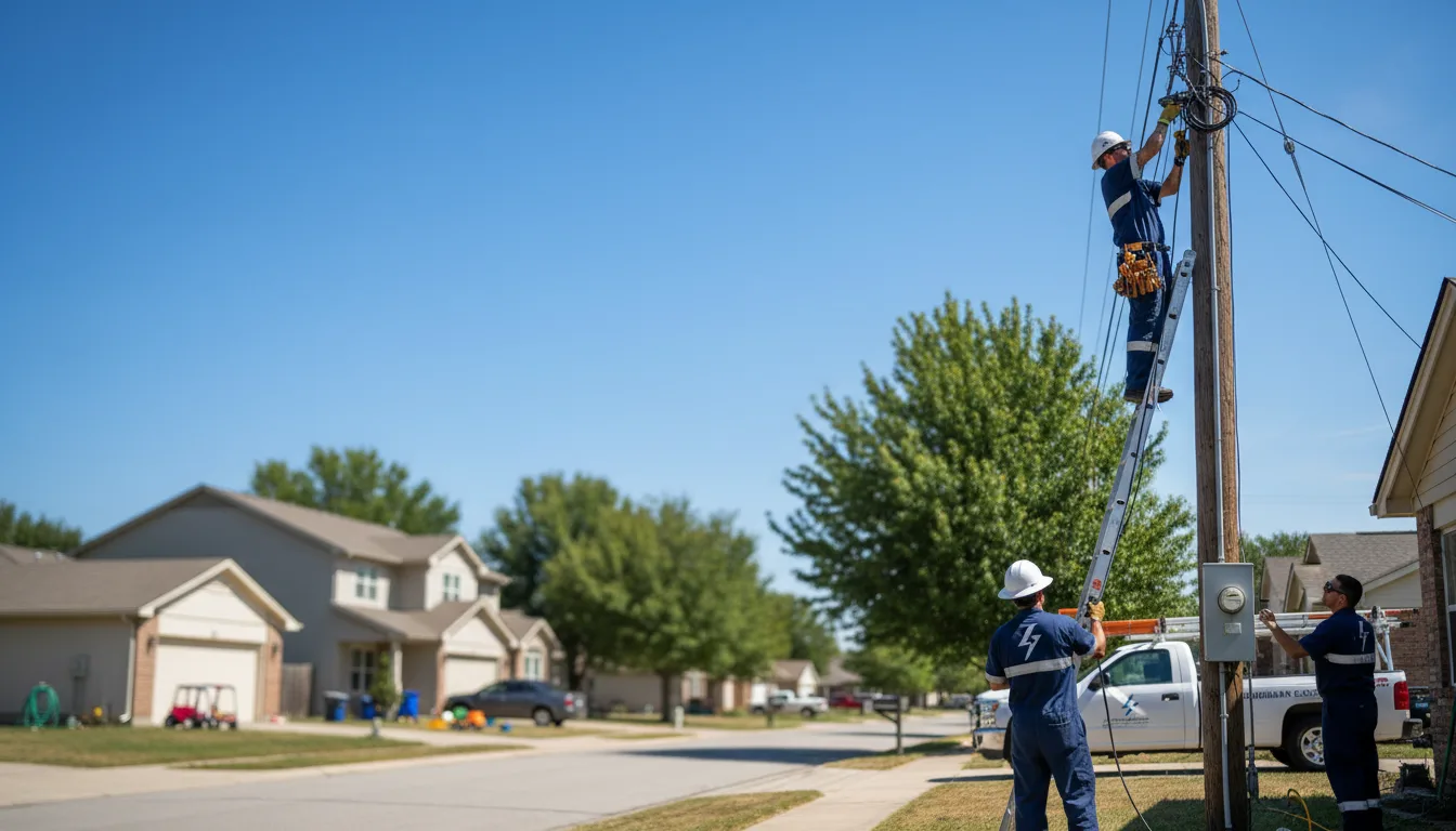 Residential electrician providing installation services in Manorville, PA